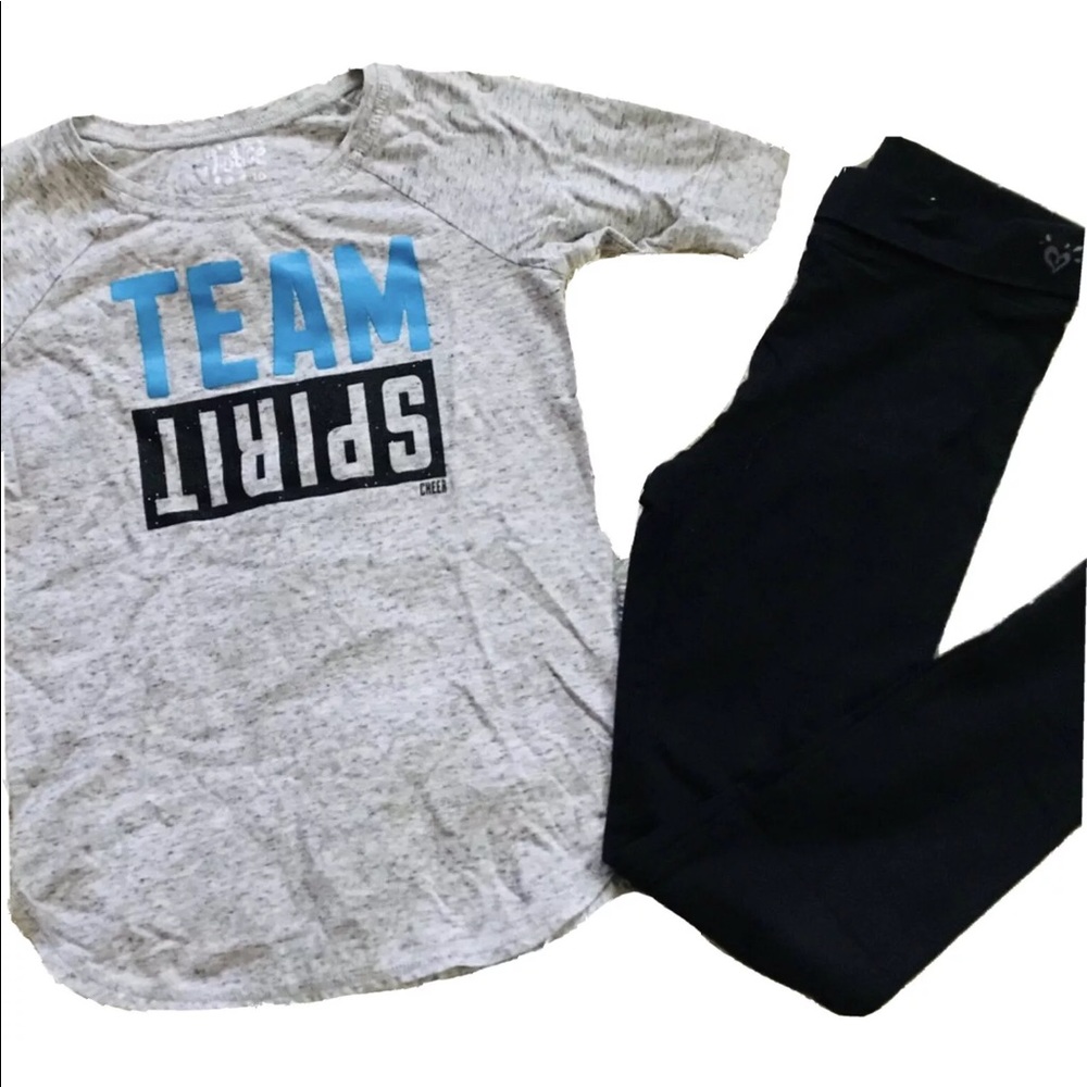 JUSTICE Girls size 10 CHEER TUNIC PANTS BUNDLE